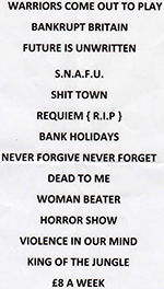 Click to enlarge The Warriors - The Lady Luck, Canterbury 5.9.14